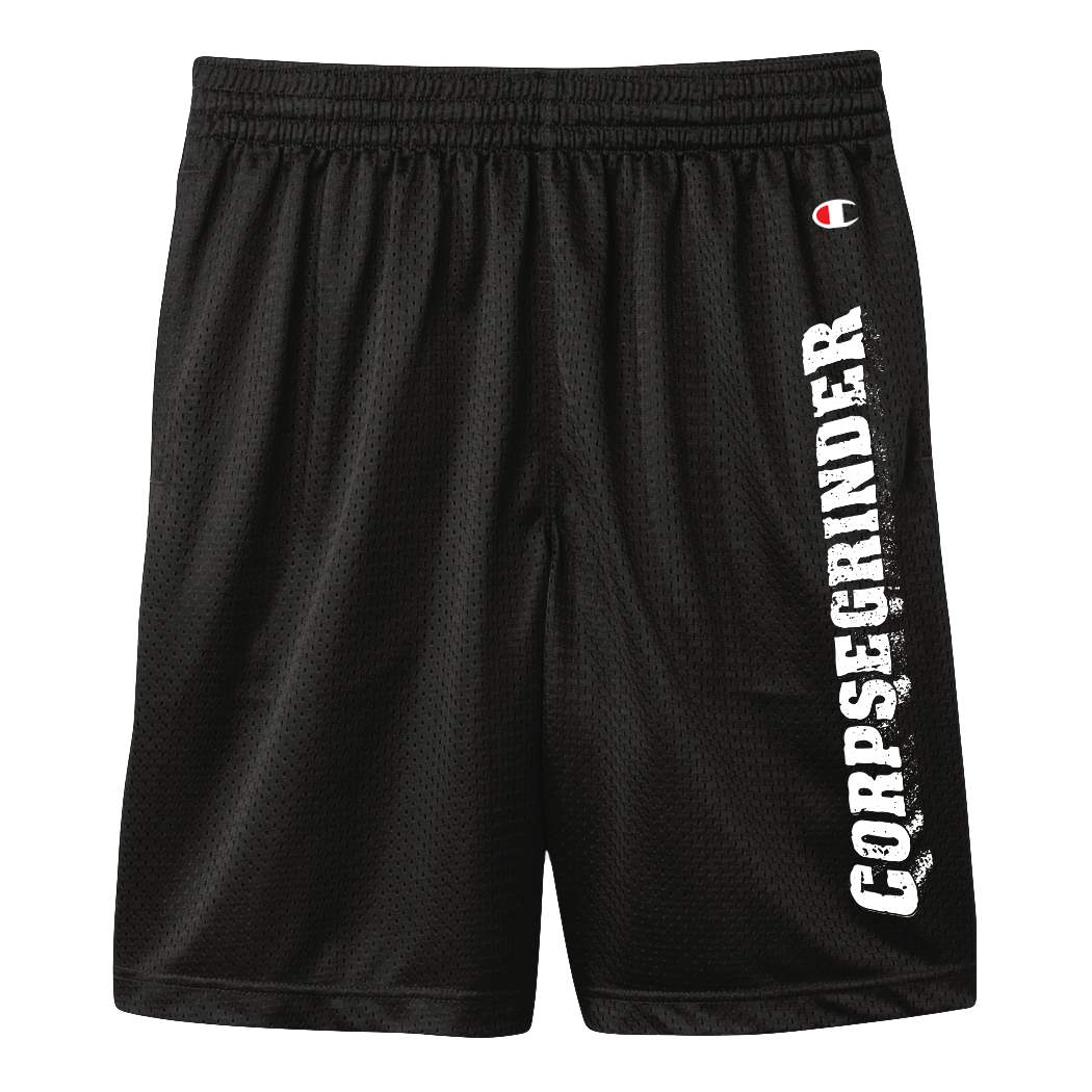 Corpsegrinder Logo Champion Mesh Shorts (Black)