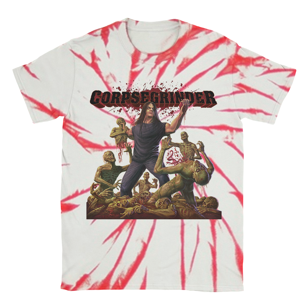 Corpsegrinder Album T-Shirt (Red Swirl Dye)